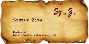 Szatur Zita névjegykártya