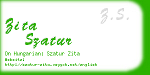 zita szatur business card